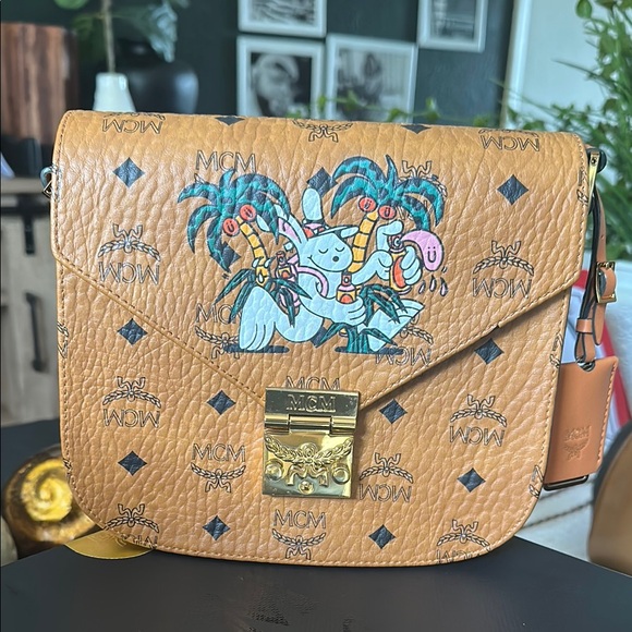 MCM Tan Leather Crossbody Bag - Picture 1 of 9